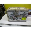 Image 8 : SEWING BASKET W/MISC. CONTENTS & A BLUE SUITCASE W/CONTENTS