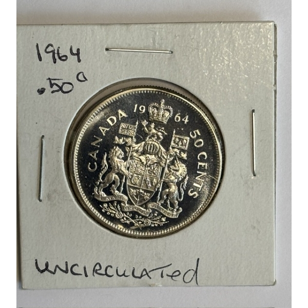 1964 UNCIRCULATED 50 CENT COIN