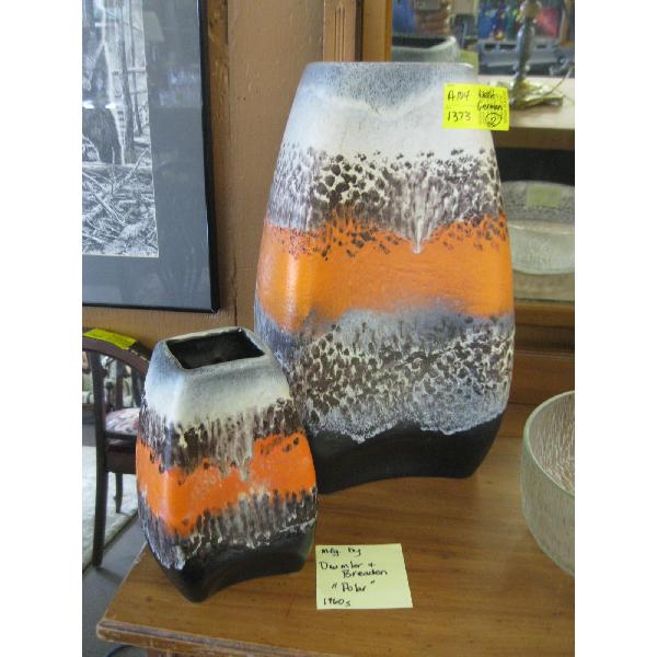 MATCHING PAIR OF "POLAR" WEST GERMAN VASES