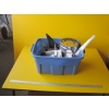 Image 1 : BIN OF MOTORCYCLE PARTS - CARBURETOR, ETC.
