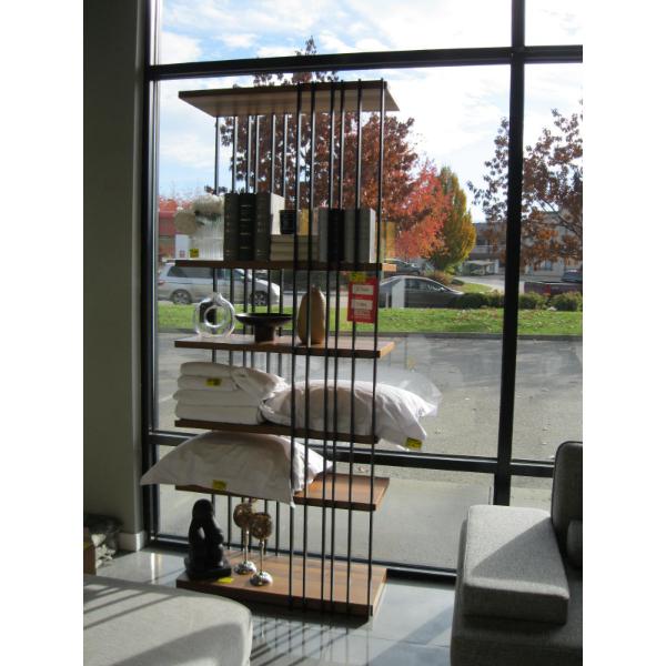 METAL & WOOD 6 SHELF UNIT