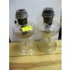 Image 1 : 2 GLASS BASED COAL OIL LAMPS - NO CHIMNEYS