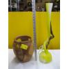 Image 1 : UNIQUE GLASS VASE & UNIQUE WOODEN VASE