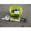Image 1 : BIN OF MISC. VINTAGE KITCHEN ITEMS, GLASS CANNING JAR, ETC.