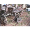 Image 1 : VARIOUS VINTAGE YARD ART FARM IMPLEMENTS - JOHN DEERE SILKY PLOW, ETC.