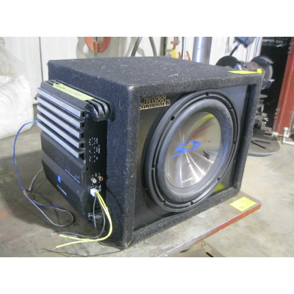 ALPINE BASE SLAMMER SUB SPEAKER W/AMPLIFIER