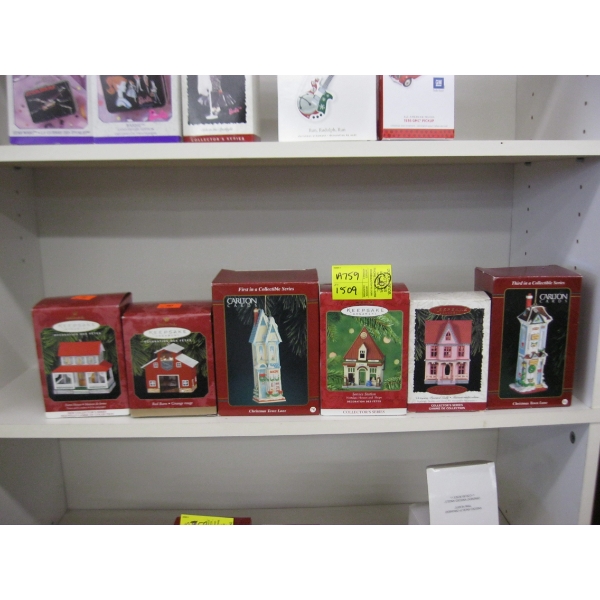 6 KEEPSAKE HALLMARK CHRISTMAS TREE ORNAMENTS