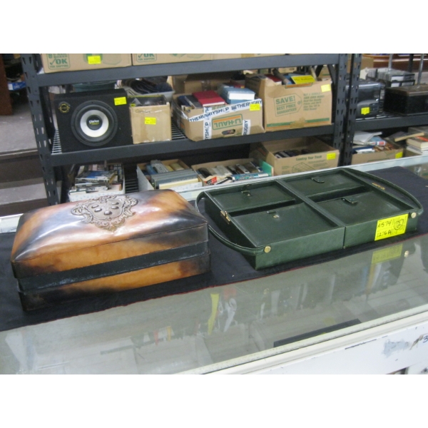 2 JEWELLERY BOXES W/MISC. CONTENTS