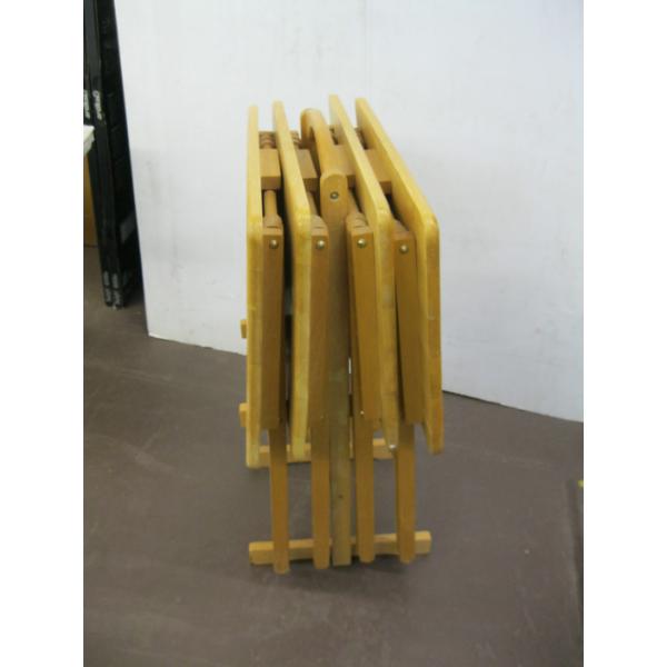 4 WOODEN TV TABLES