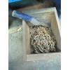 Image 1 : WOODEN BOX W/MISC. CHAIN, RAILWAY SPIKE, ETC.