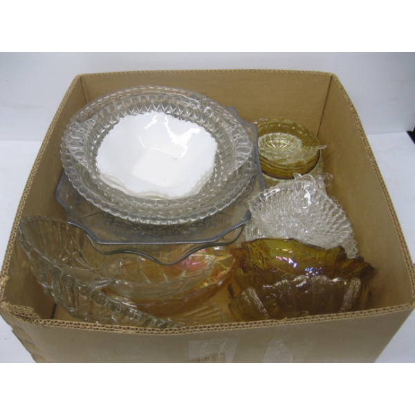 MISC. CARNIVAL GLASS, GLASS BOWLS, ETC.