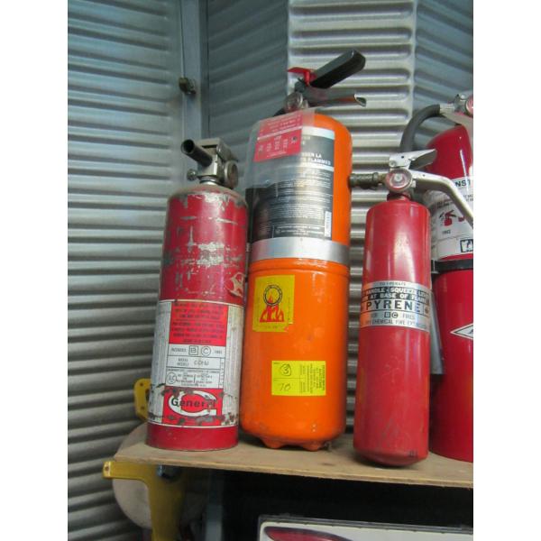 3 FIRE EXTINGUISHERS - NOT CHARGED