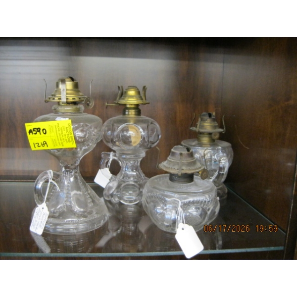 4 OIL LANTERNS - NO CHIMNEYS