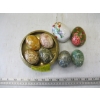 Image 4 : OSTRICH EGG & STONE EGGS, BRASS BOWL, ETC.