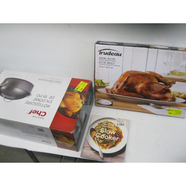 LG. TURKEY PLATTER & TURKEY ROASTER