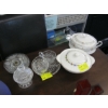 Image 1 : GLASSWARE & 2 LIDDED DISHES