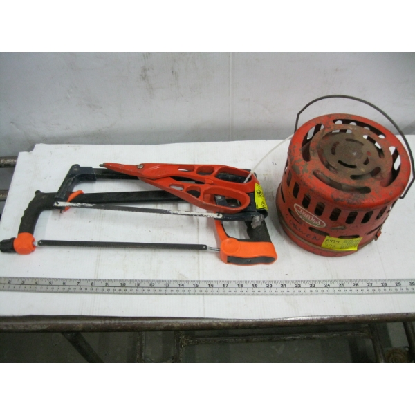ELECTRIC HEATER & BUNDLE OF SAWS