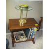 Image 1 : DECORATIVE BRASS & GLASS LAMP W/ASST. BOOKS & DVD SET