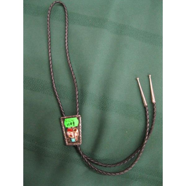 SILVER & TURQUOISE BOLO TIE