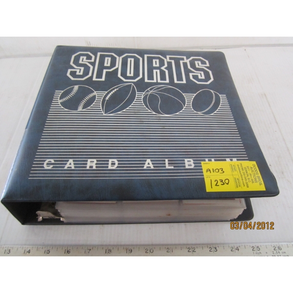 SPORTS CARD ALBUM W/ASST. BASEBALL CARDS