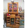 Image 1 : LG. GLASS DOORED DISPLAY CABINET W/TURNING SIDE CABINETS