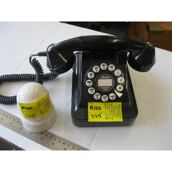 BLACK TELEPHONE & A CPR INSULATOR