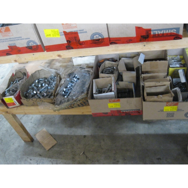 5 BOXES OF MISC. NUTS, BOLTS, WASHERS, ETC.
