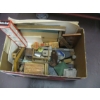 Image 3 : MISC. WOOD PAINTER'S CASE, CARVING KNIFE SET, TINS, ETC.