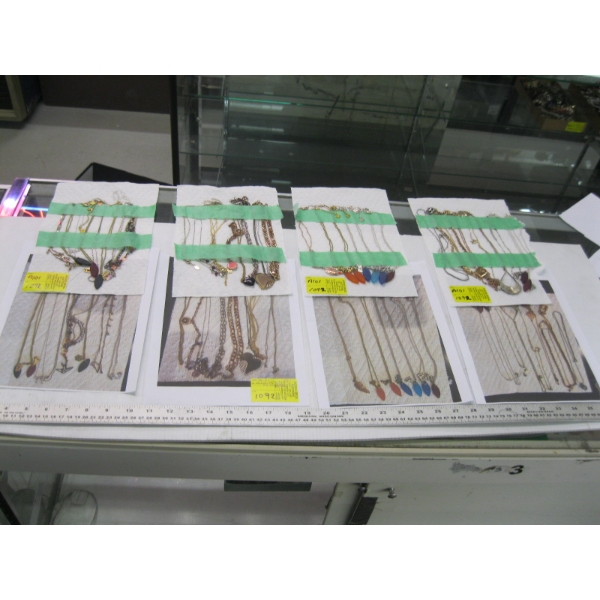 4 SHEETS OF ASST. NECKLACES