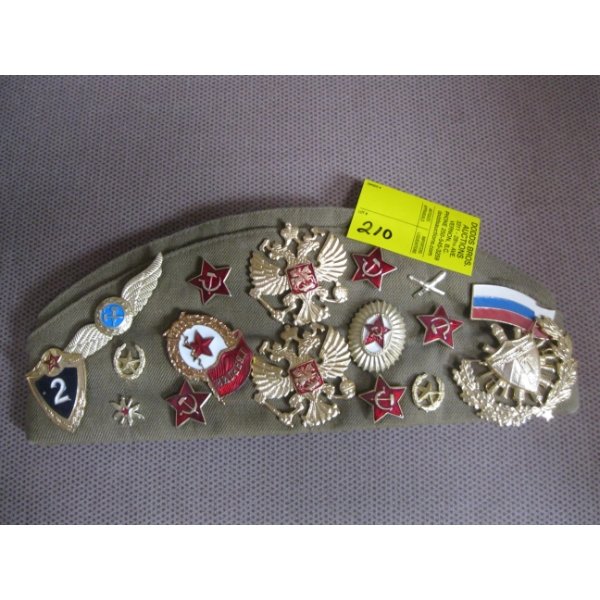 RUSSIAN HAT W/ASST. PINS