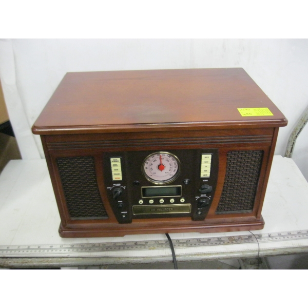 CD RECORDER RADIO PLAYER W/TURNTABLE