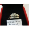 Image 2 : LADIES 14KT SOLDERED RING W/DIAMONDS, 3.5G, SZ 5 3/4