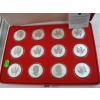 Image 1 : PROOF SET OF 12 CANADIAN 2004 .999 SILVER MAPLE LEAFS (TAX EXEMPT)