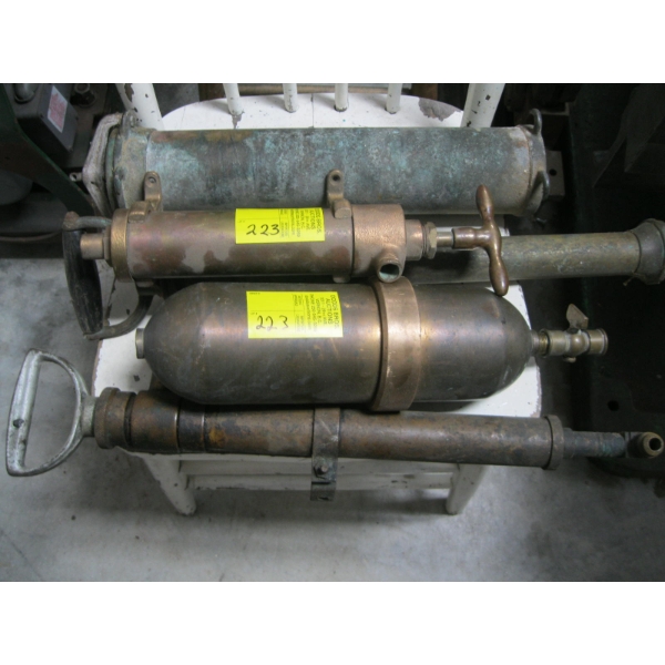 BRASS ITEMS: HORN, SPRAYER, ETC.