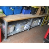 Image 2 : DEEP FOOT WOOD TOP TABLE W/METAL BASE & BOTTOM SHELVES