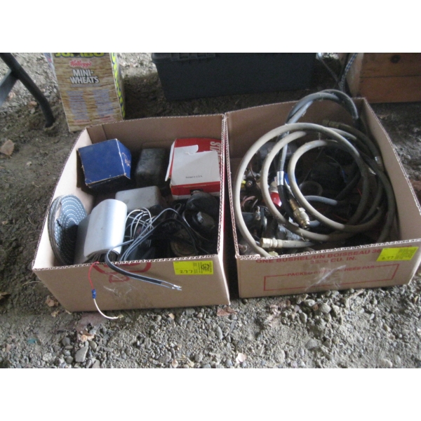 2 BOXES OF MISC. PROPANE HOSES, PUMPS, ETC.