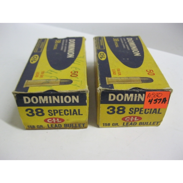 DOMINION CIL .38 SPECIAL 158GR|2X 50 CARTRIDGES