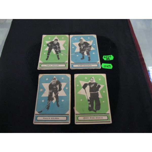 4 - 1933 O PEE CHEE FIRST SET HOCKEY CARDS, SERIES B, BACKS DAMAGED