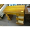 Image 1 : ANTIQUE SINGLE PEDASTEL DESK W/END BOOKSHELF