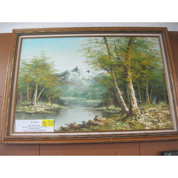 MARY JANE MONCRIEF FRAMED OIL PAINTING