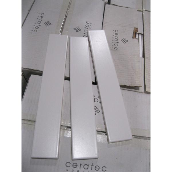 11 BOXES OF WHITE CERAMIC TILE, 2"X12"