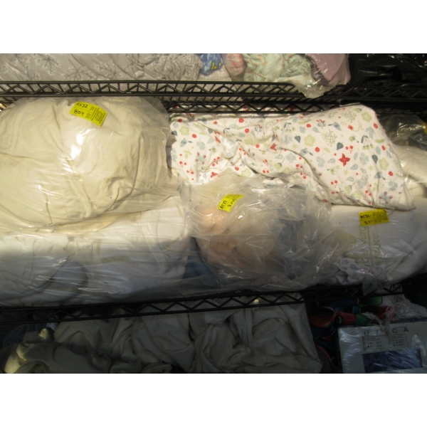 6 BAGS OF MISC. BEDDING