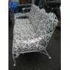 Image 2 : WROUGHT IRON PATIO SOFA W/CUSHIONS (NOT ORIGINAL)