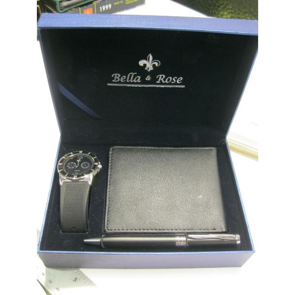 BELLA & ROSE WATCH, WALLET & PEN SET - NEW