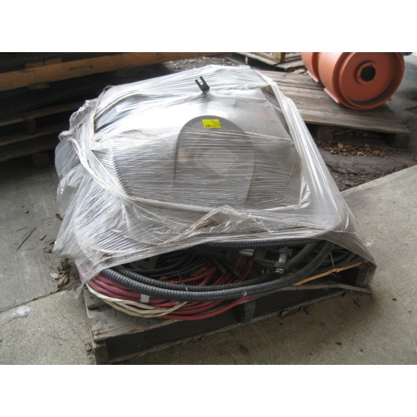 PALLET OF ASST. CABLE, WIRING, HYDRAULIC CYLINDER, ETC.
