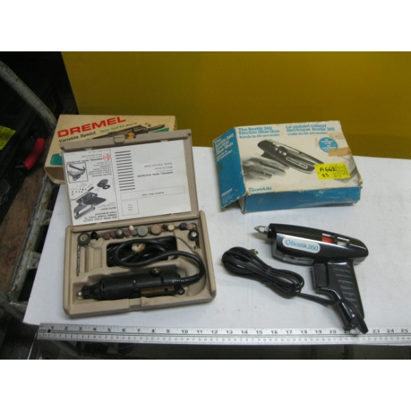 DREMEL TOOL & A GLUE GUN