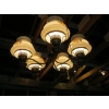 Image 3 : HANGING LIGHT FIXTURE W/ EXTRA GLASS SHADES
