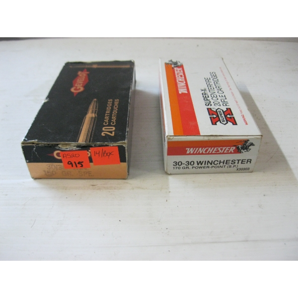 2 BOXES OF 30-30WIN - 1 BOX ONLY AS 14