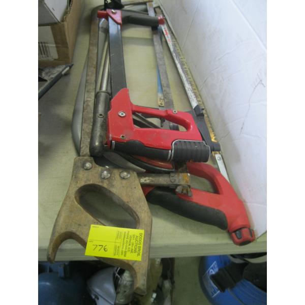ASST. HANDSAWS, SWEDE SAW, MEAT SAW, HACKSAW, ETC.