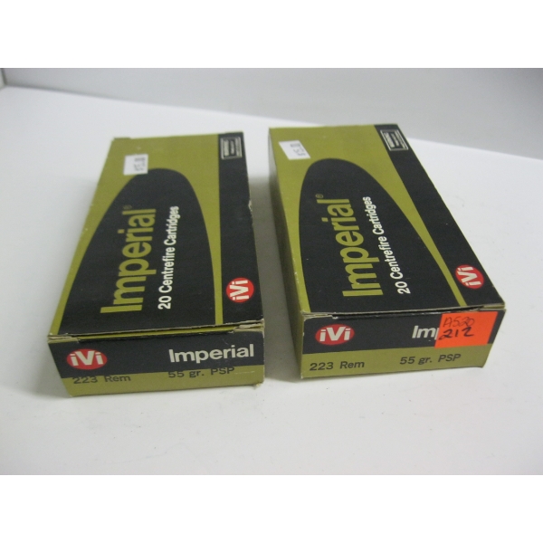 IMPERIAL .223 REM 55GRS PSP|2X20 CENTERFIRE CARTRIDGES